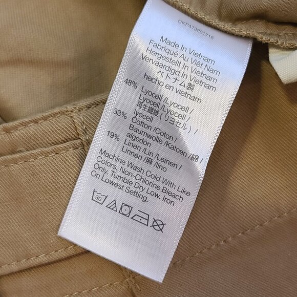 Madewell Womens Plus Size 22W Harlow Wide Leg Pant Khaki Pleated Front - Picture 5 of 7